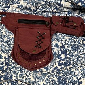 Elegant Maroon festival belt